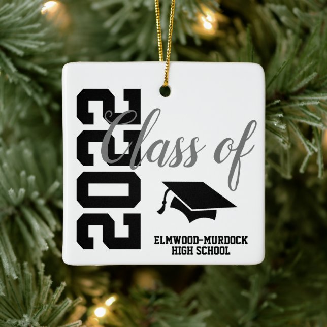 Personalised High School Graduation Ceramic Ornament (Tree)