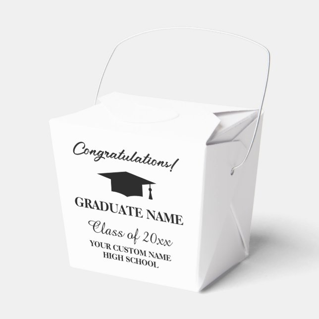 Personalised High School graduation party Favour Box (Front Side)