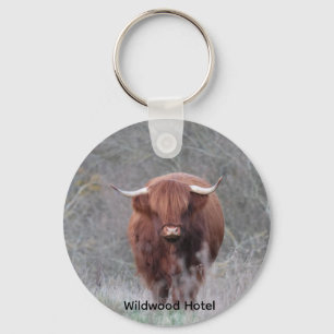 Personalised Highland Cow Key Ring