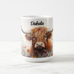 Personalised Highland Cow Mug<br><div class="desc">A Highland cow mug which can be customised with someone's name. Enter a name of your choice by choosing "Personalise".</div>