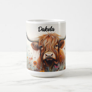 Personalised Highland Cow Mug