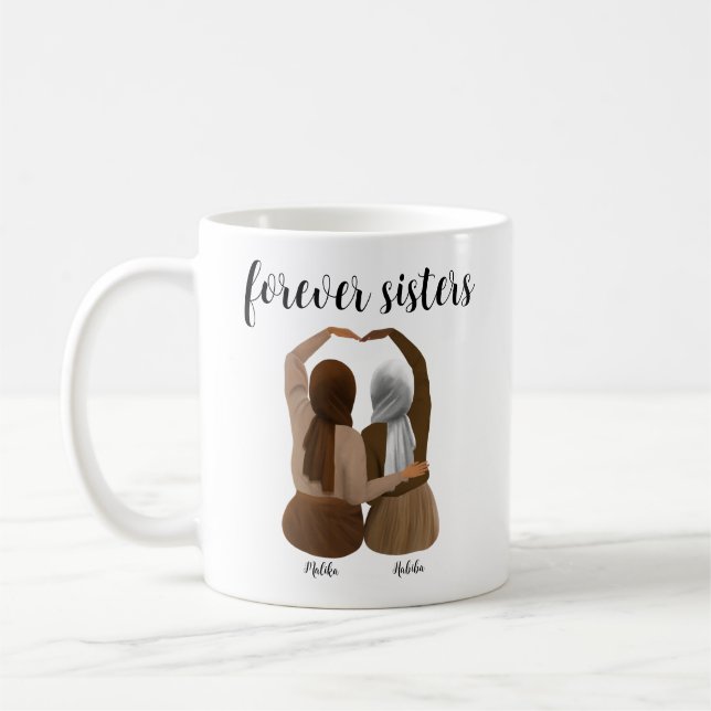 Personalised Hijabi Gift Coffee Mug (Left)