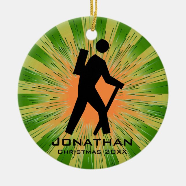 Personalised Hiking Ornament (Front)