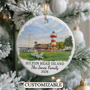 Personalised Hilton Head Island, South Carolina Ceramic Ornament