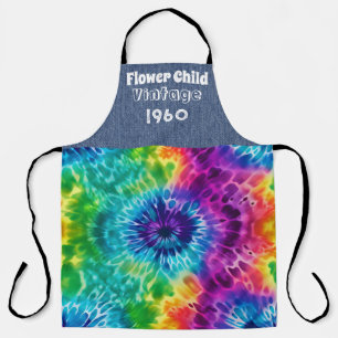 Personalised Hippie Tie Dye All-Over Print Apron