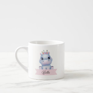 Personalised hippo kids  espresso cup