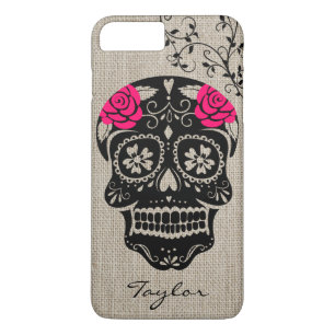 Personalised Hipster Sugar Skull iPhone 8 Plus/7 Plus Case