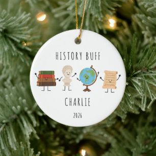 Personalised History Buff Christmas Ornament