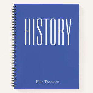 Personalised History Class Simple Graph Paper Notebook