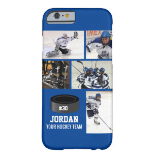 Personalised Hockey 5 Photo Collage Name Team # Barely There iPhone 6 Case