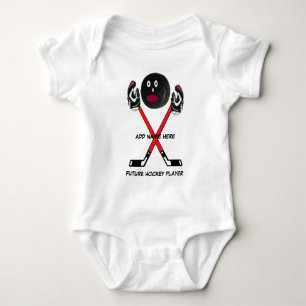 Personalised Hockey Baby Cartoon Bodysuit