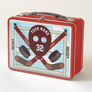 Personalised Hockey Classics On-Ice Metal Lunchbox