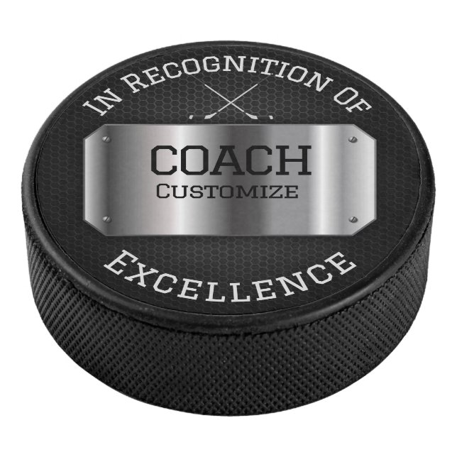 Personalised Hockey Coach Puck (3/4)