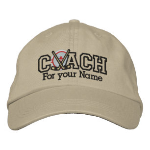 Personalised Hockey Coach with your name Embroidered Hat