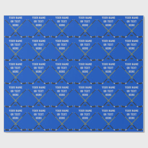 Personalised Hockey Gift Wrapping Paper, Your Text Paper