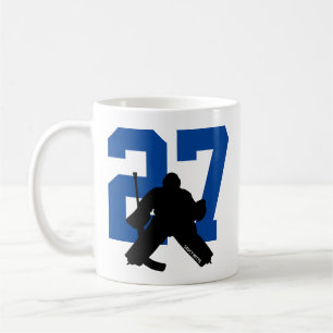 Personalised Hockey Goalie Player Number Coffee Mug