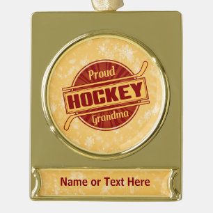 Personalised Hockey Grandma Christmas Ornament