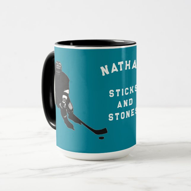 personalised hockey humour mug (Front Left)