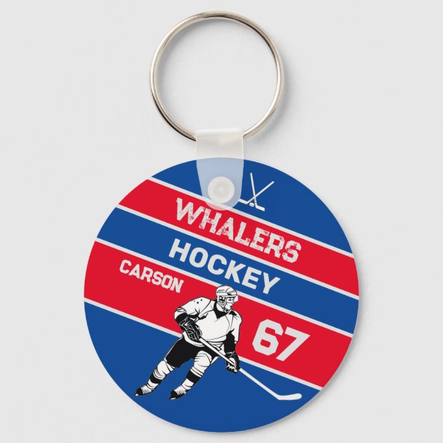 Personalised Hockey Keychain (Front)