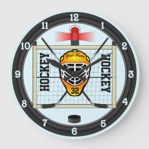 Personalised Hockey Large Clock