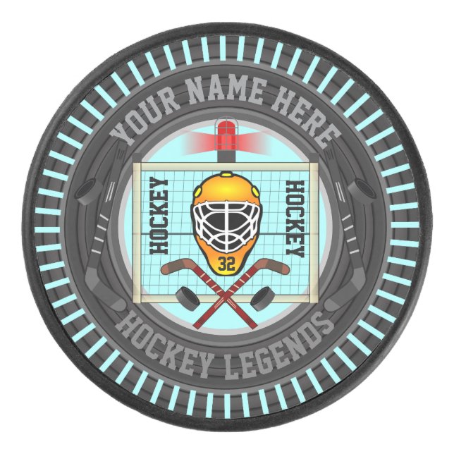 Personalised Hockey Legends Puck (Front)