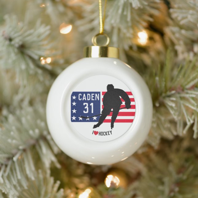 Personalised Hockey Ornament (Tree)