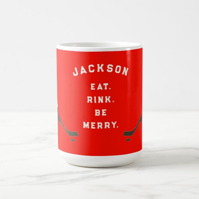 Personalised Hockey Player Gift Mug (Center)