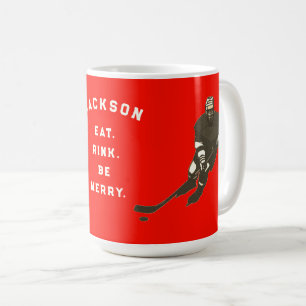 Personalised Hockey Player Gift Mug