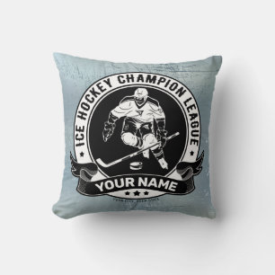 Personalised Hockey Player Ice Rink Team Athlete Cushion