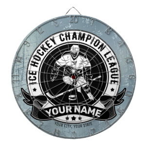 Personalised Hockey Player Ice Rink Team Athlete Dartboard