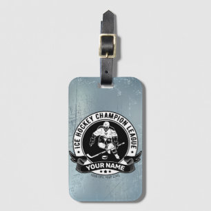 Personalised Hockey Player Ice Rink Team Athlete Luggage Tag