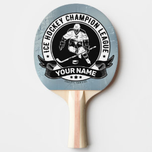 Personalised Hockey Player Ice Rink Team Athlete Ping Pong Paddle