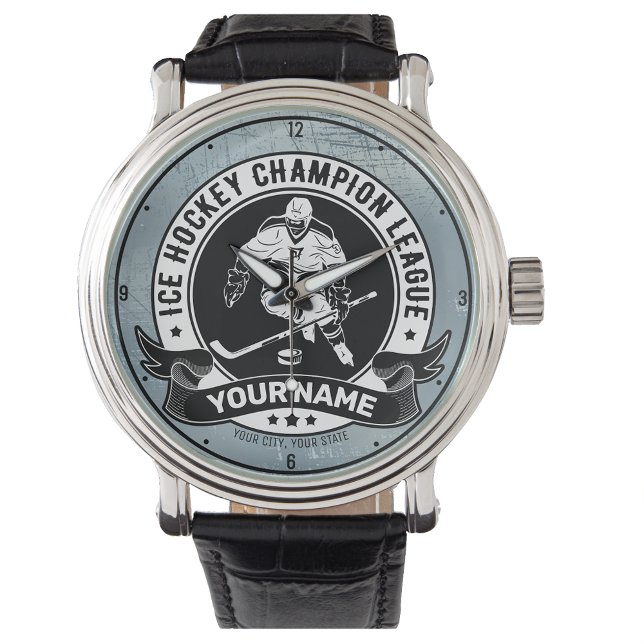 Personalised Hockey Player Ice Rink Team Athlete Watch (Creator Uploaded)