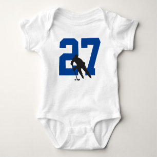 Personalised Hockey Player Number Infant Player Baby Bodysuit