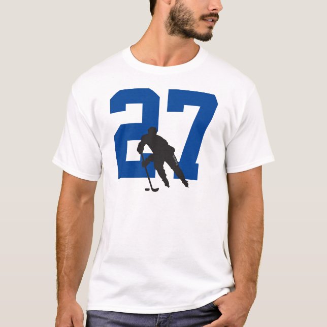 Personalised Hockey Player Number T-Shirt (Front)