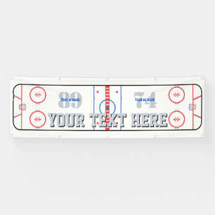 Personalised Hockey Rink Diagram Design on a Banner