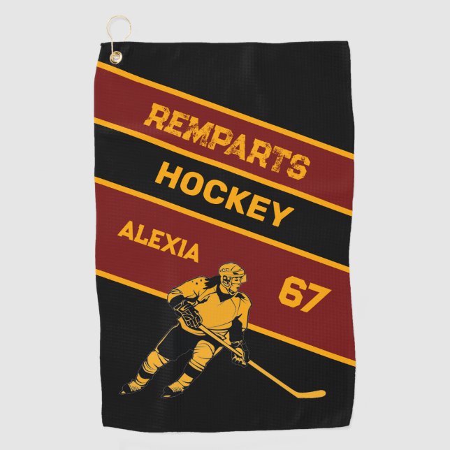 Personalised Hockey Skate Towel (Front)