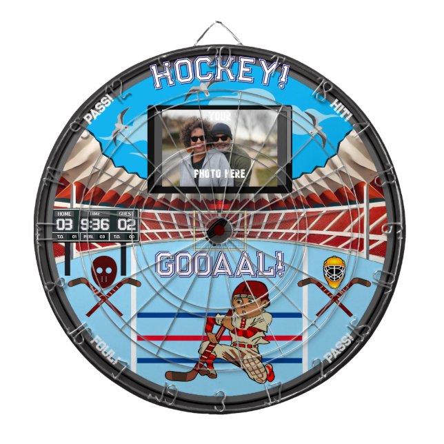 Personalised Hockey Stadium House Dartboard (Front)