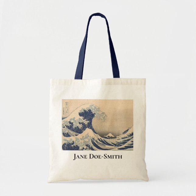 Personalised Hokusai Great Wave  Tote Bag (Front)