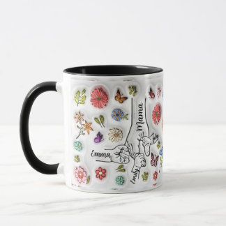 Personalised Holding Mum‘s Hand - 3 Children Mug