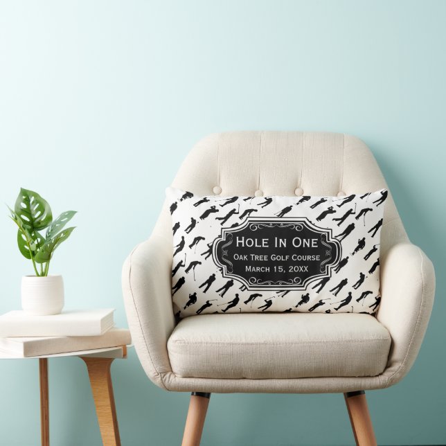 Personalised Hole In One Man Cave GOLFER'S Lodge Lumbar Cushion (Chair)