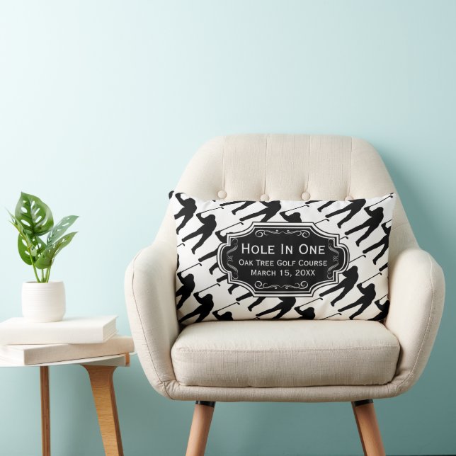 Personalised Hole In One Man Cave GOLFER'S Lodge Lumbar Cushion (Chair)