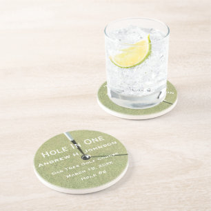 Personalised Hole In One Man Cave Lodge Coasters