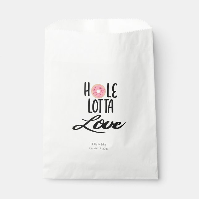Personalised “Hole Lotta Love” Doughnut Favour Bag (Front)
