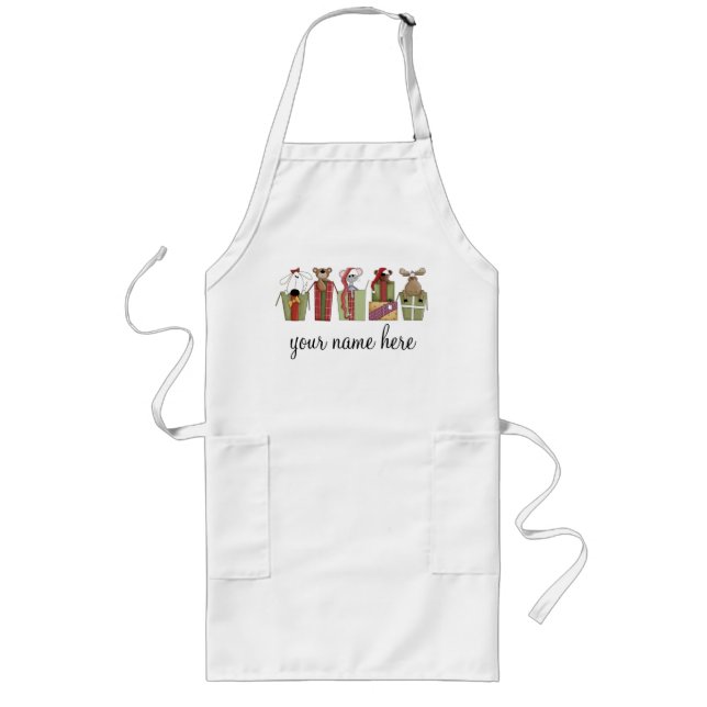 Personalised Holiday Baking Apron (Front)
