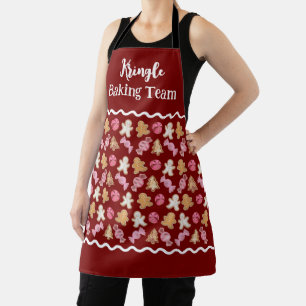 Personalised Holiday Baking Team Christmas Apron