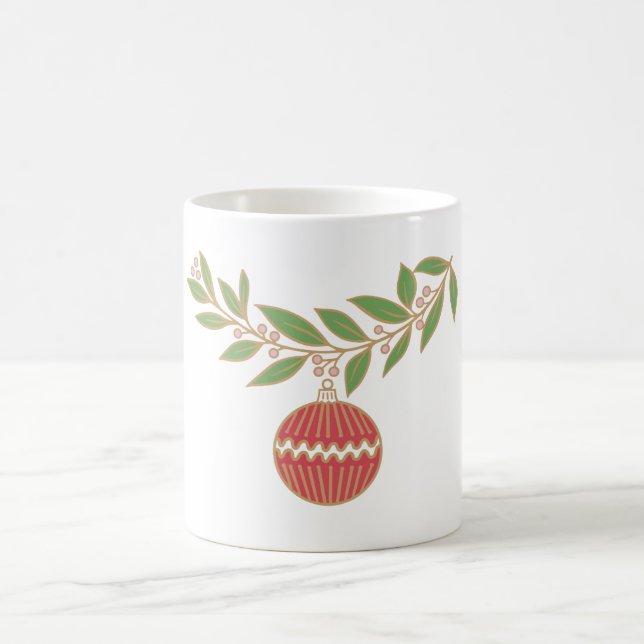 Personalised Holiday Bauble  Coffee Mug (Center)