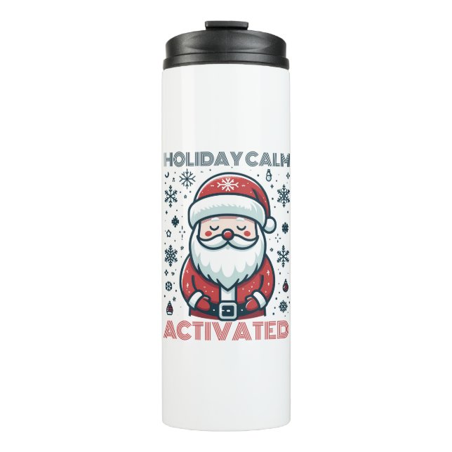  Personalised Holiday Calm Santa Thermal Tumbler (Front)