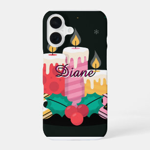 Personalised Holiday Candles iPhone Case Template 