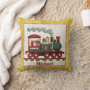 Personalised Holiday Christmas Train I Kids Gifts Cushion